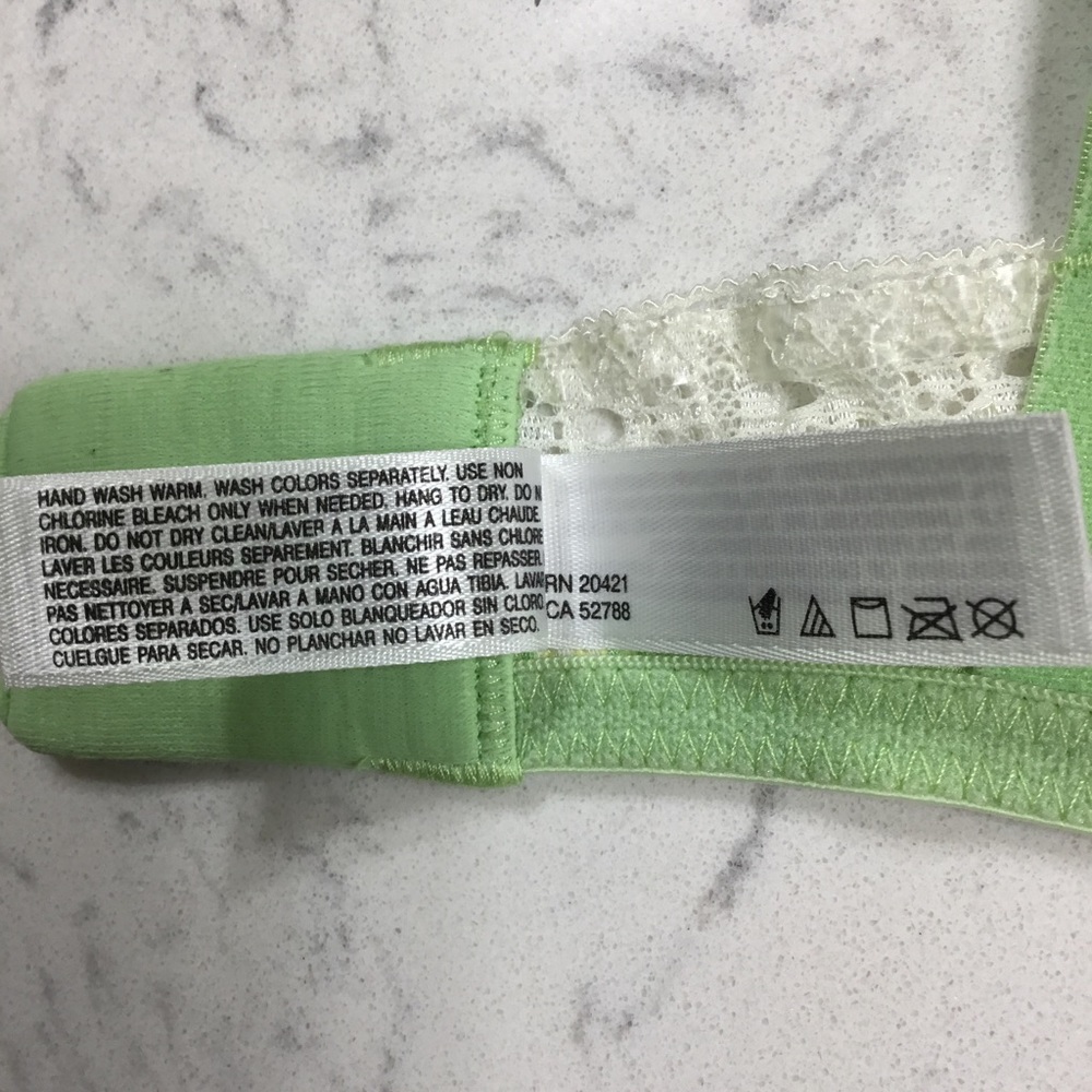 B. Tempt’d By Wacoal Polka Dotted Push Up Bra Lime Green 32C - Picture 12 of 16